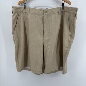 Reebok Golf Shorts Mens 46 Tan Speed Wick Active Comfort Elastic Waistband